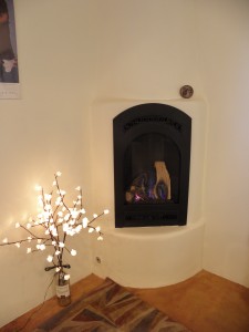 Enjoy the cozy gas log fire